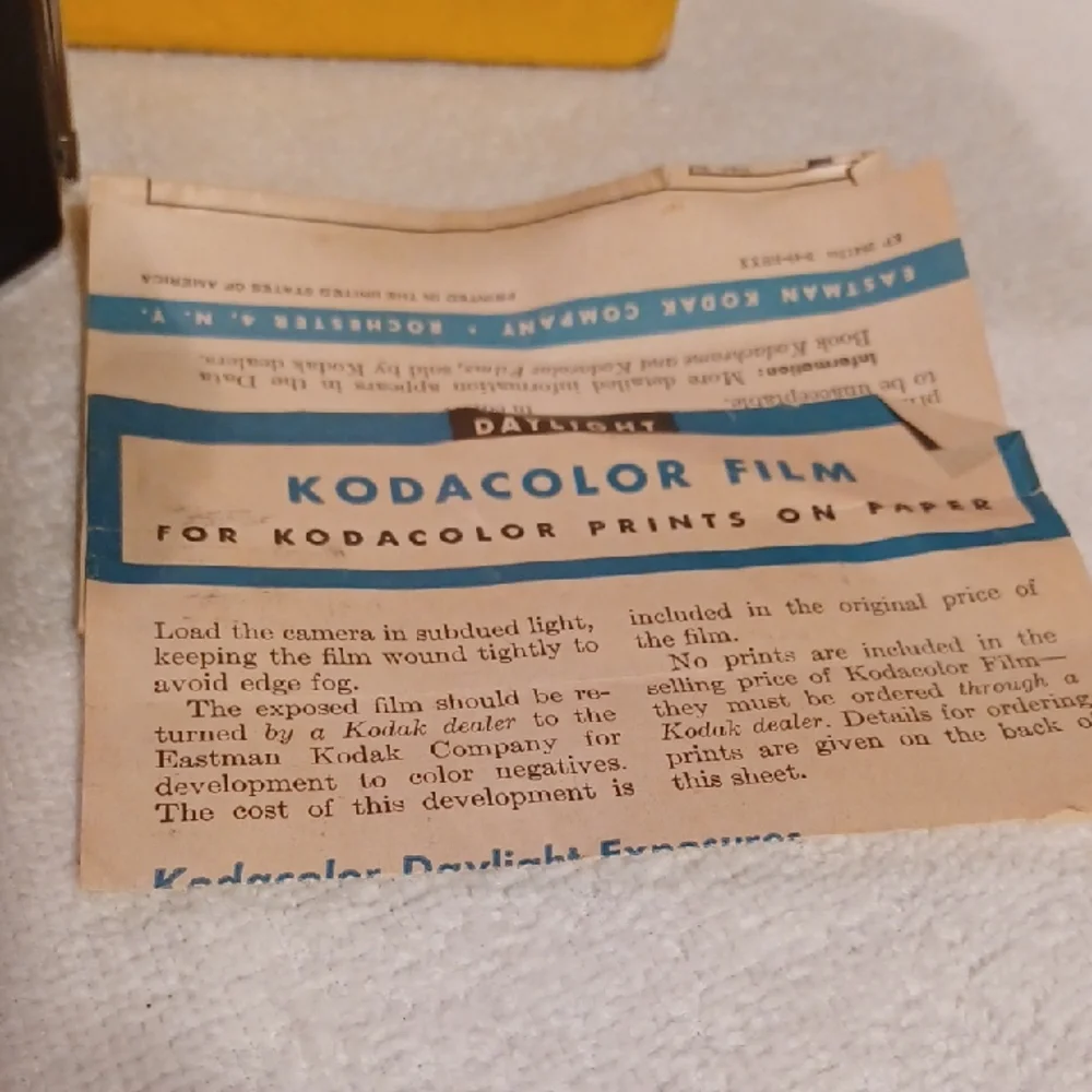 Kodak Black and Gray Folding Camera With Box And Instructions